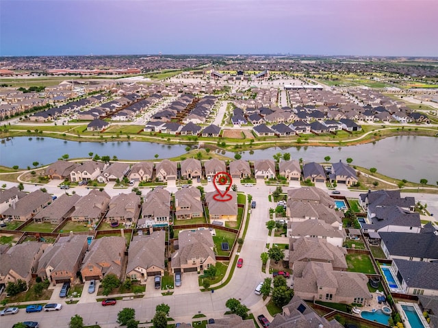 1429 Bridgewater Blvd, Celina, TX 75009 - aerial overview of property's location with nearby suburban area and a nearby body of water