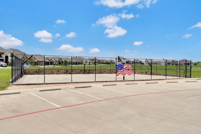 14936 Grissom Ave, Aledo, TX 76008 - view of basketball court with a residential view, community basketball court, and fence