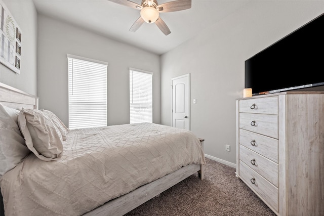 10116 Mickler Ln, Waco, TX 76708 - bedroom featuring carpet floors, baseboards, and ceiling fan