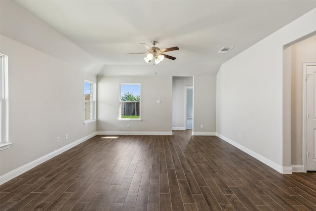 1625 Cloud Cover Vw, Weston, TX 75009 - empty room featuring ceiling fan, dark wood-style floors, and baseboards