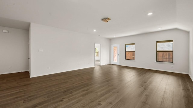 440 Drake Dr, Ferris, TX 75125 - unfurnished room featuring dark wood-style floors and recessed lighting