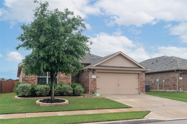 2717 Swift Creek Dr, Fort Worth, TX 76123 - single story home with a garage, brick siding, and concrete driveway