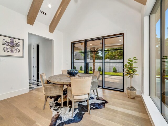 4633 Willow Ln, Dallas, TX 75244 - dining space featuring light wood-type flooring and baseboards
