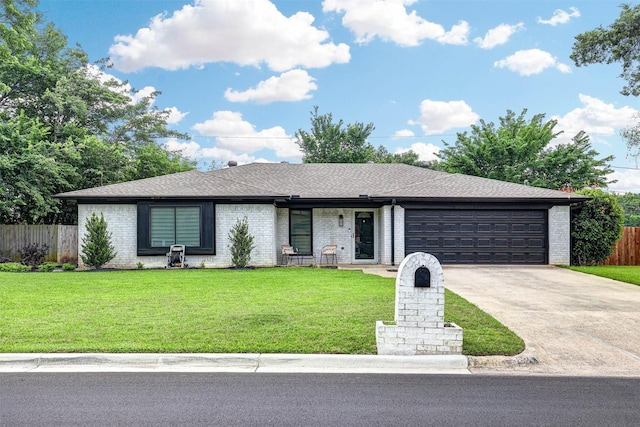 7824 Daniel Dr, North Richland Hills, TX 76182 - view of front of home featuring an attached garage, brick siding, concrete driveway, and roof with shingles