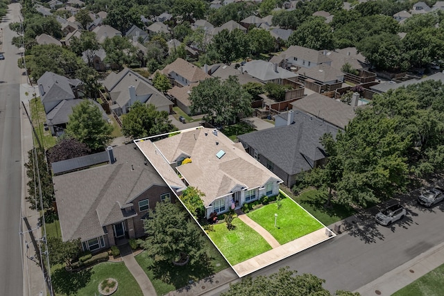 4252 Millview Ln, Dallas, TX 75287 - aerial perspective of suburban area featuring property boundaries highlighted