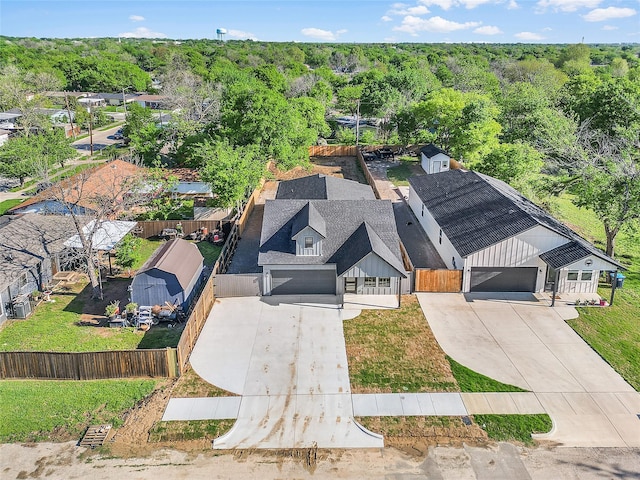 4405 Baylor St, Fort Worth, TX 76119 - view from above of property with a forest