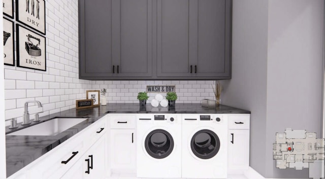 TBDSinclair Latigo Way, Weatherford, TX 76088 - laundry area featuring cabinet space and washing machine and clothes dryer