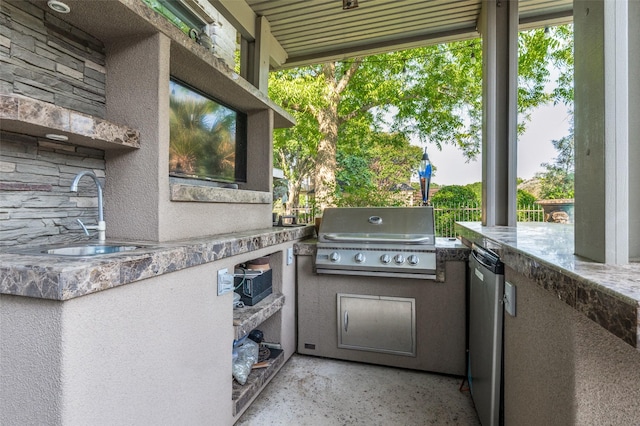 2032 Cains Ln, Mansfield, TX 76063 - view of patio featuring a sink