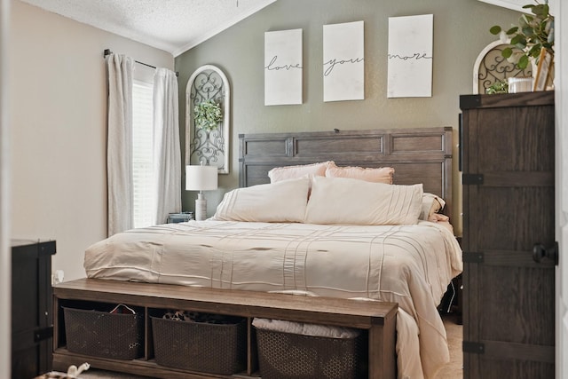 4602 Marlboro Dr, Abilene, TX 79606 - bedroom featuring vaulted ceiling and a textured ceiling