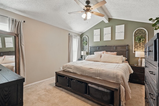 4602 Marlboro Dr, Abilene, TX 79606 - bedroom featuring light carpet, a textured ceiling, baseboards, and a ceiling fan