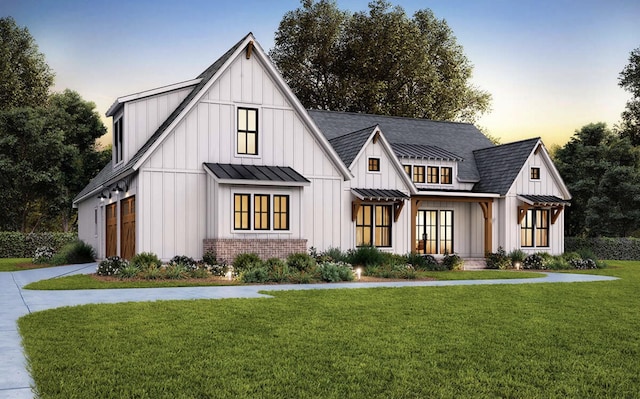 TBDSutton Bosal Lane, Weatherford, TX 76087 - modern inspired farmhouse featuring a standing seam roof, board and batten siding, and a garage