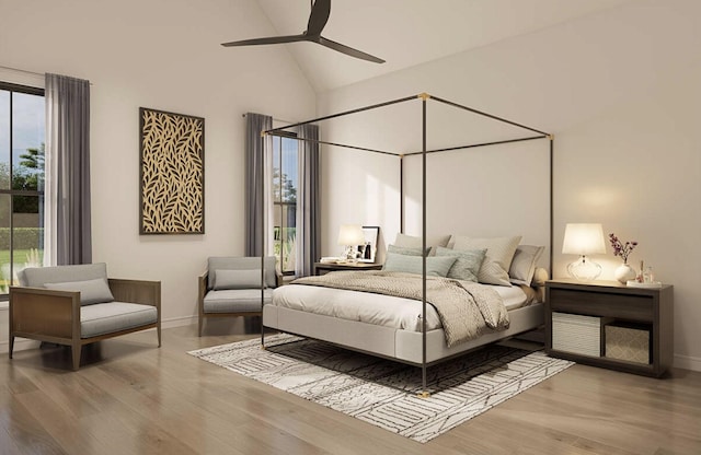 TBDSutton Bosal Lane, Weatherford, TX 76087 - bedroom with wood finished floors, baseboards, and high vaulted ceiling