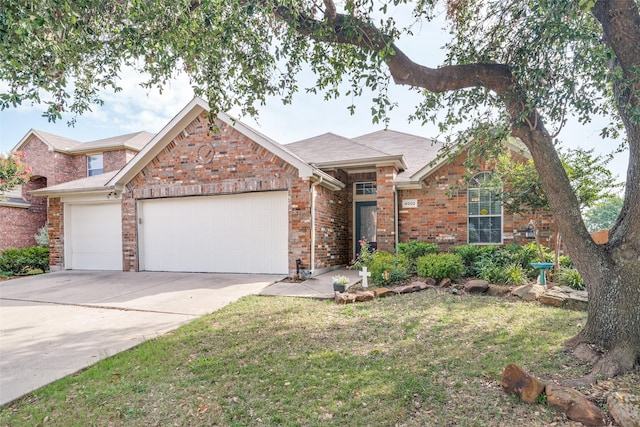 4002 Silver Lake Trl, Heartland, TX 75126 - traditional home featuring a garage, concrete driveway, brick siding, and a front yard