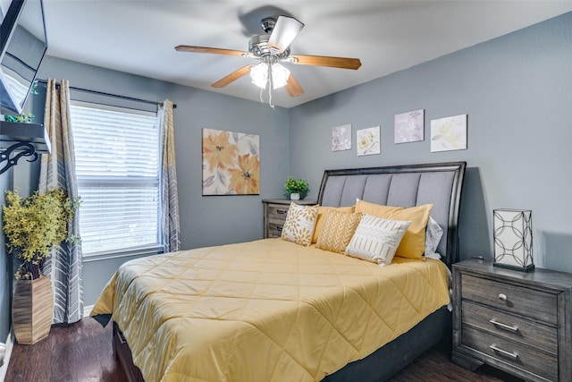 4002 Silver Lake Trl, Heartland, TX 75126 - bedroom with multiple windows, dark wood finished floors, and baseboards