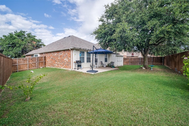 4002 Silver Lake Trl, Heartland, TX 75126 - rear view of house featuring a patio, brick siding, and roof with shingles