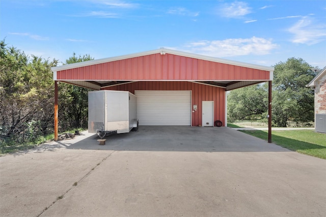 1527 Old Ranch Rd, China Spring, TX 76633 - garage with a detached garage and cooling unit