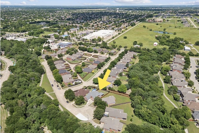 1016 Hidden Creek Ct, Allen, TX 75002 - aerial view of property and surrounding area featuring nearby suburban area