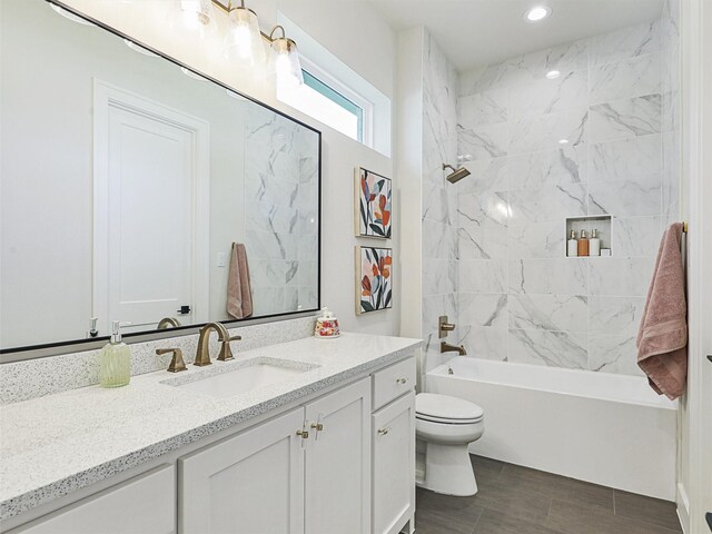 2015 Honey Ln, Celina, TX 75009 - full bath featuring vanity, toilet, and tub / shower combination