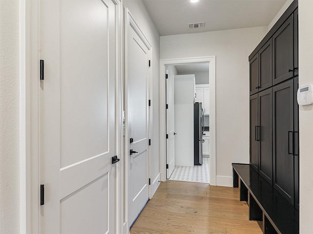2015 Honey Ln, Celina, TX 75009 - corridor with light wood-type flooring, baseboards, and recessed lighting