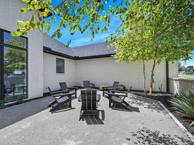 2015 Honey Ln, Celina, TX 75009 - view of patio featuring an outdoor fire pit and fence