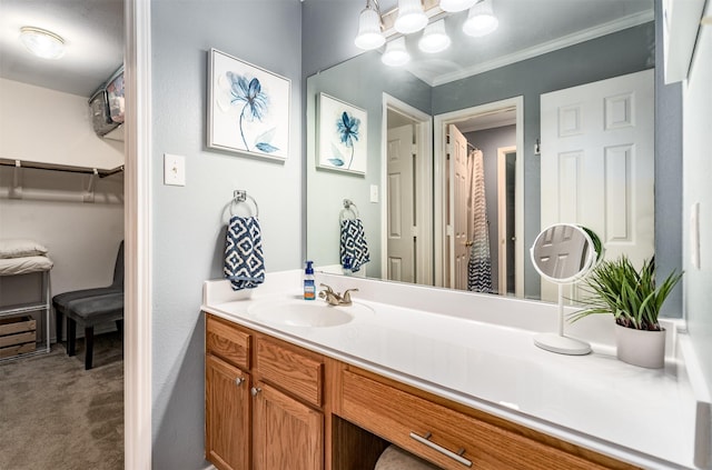 4 Raintree Ct, Mansfield, TX 76063 - full bath with vanity, crown molding, and a walk in closet