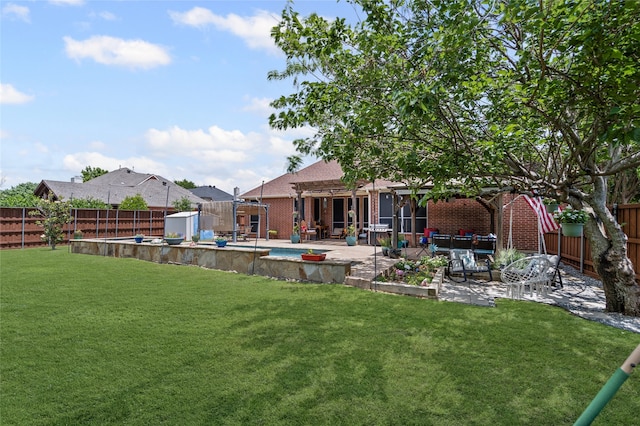 1701 Travis Ct, Allen, TX 75002 - view of yard featuring a patio and a pergola