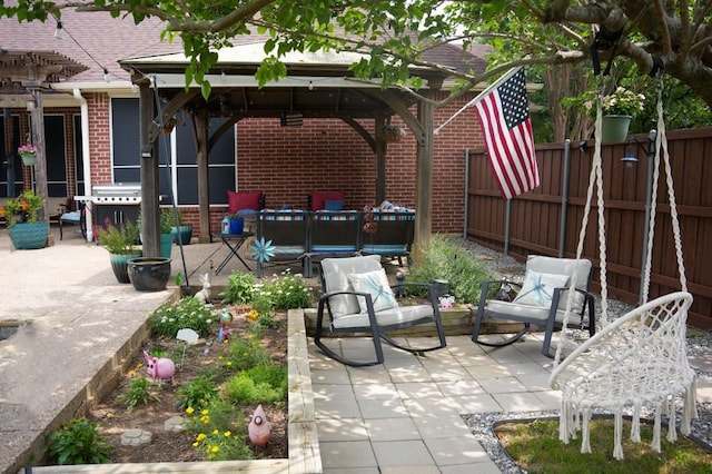 1701 Travis Ct, Allen, TX 75002 - view of patio / terrace featuring a gazebo