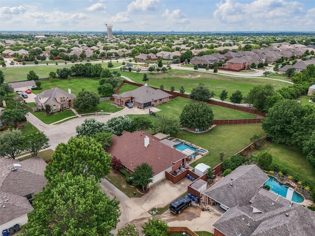 1701 Travis Ct, Allen, TX 75002 - aerial view of residential area featuring a pool