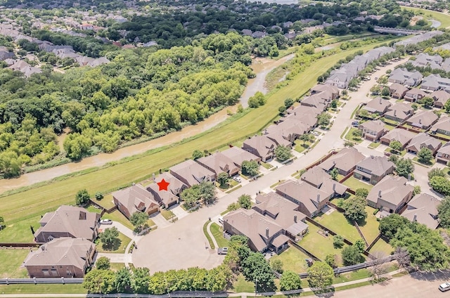aerial perspective of suburban area