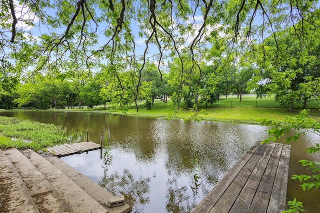 531 Eisenhower Rd, Denison, TX 75020 - dock area with a water view and a yard