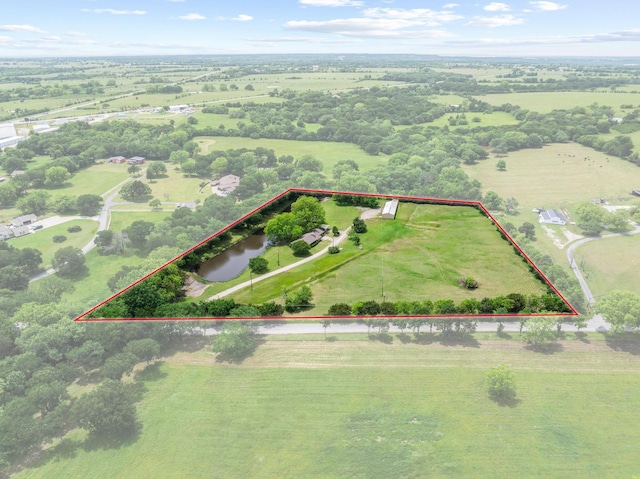 531 Eisenhower Rd, Denison, TX 75020 - aerial view of sparsely populated area with property parcel outlined