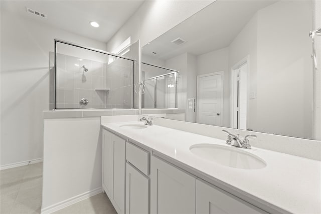 1705 Teton Riv, Blue Ridge, TX 75424 - full bath with double vanity, a tile shower, and baseboards