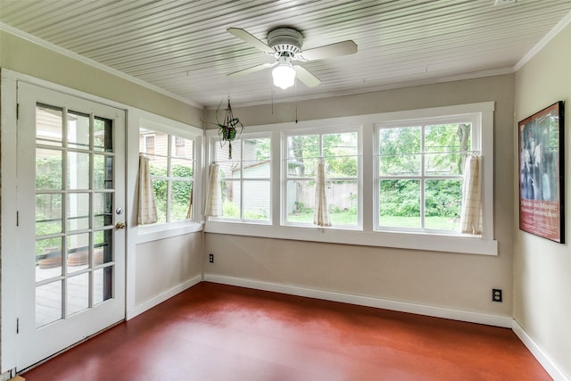5020 Junius St, Dallas, TX 75214 - unfurnished sunroom featuring baseboards and crown molding
