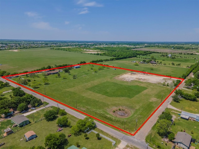 9225 County Rd 513, Alvarado, TX 76009 - overview of rural landscape with property parcel outlined