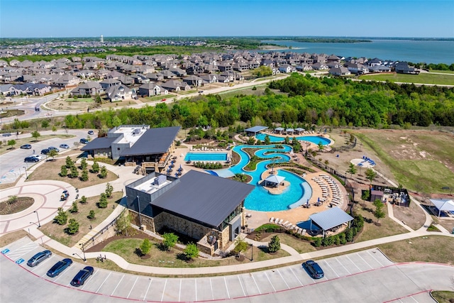 2434 Solomons Pl, Wylie, TX 75098 - bird's eye view of a nearby body of water and a pool area