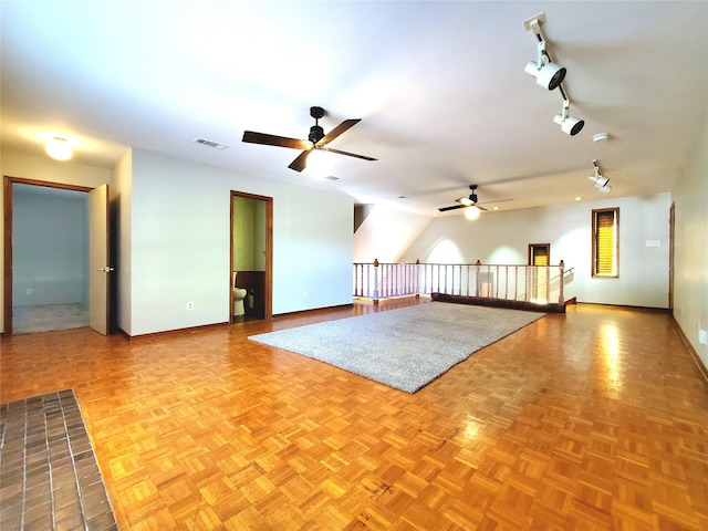 912 Chadwick Dr, Richardson, TX 75080 - additional living space featuring ceiling fan and baseboards