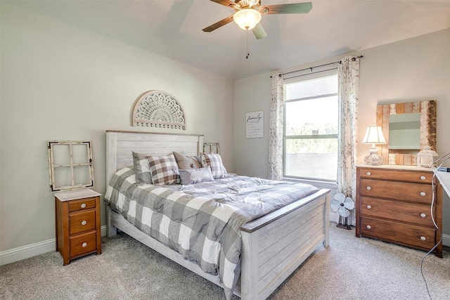 9001 Magnolia Vale Dr, Granbury, TX 76049 - bedroom featuring light colored carpet, a ceiling fan, and baseboards