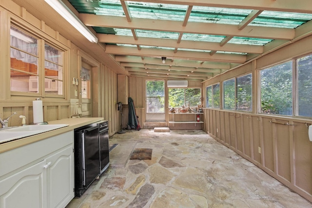 219 Ray Rd, Pottsboro, TX 75076 - unfurnished sunroom featuring a wall mounted AC