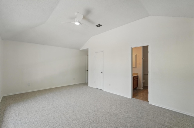 521 Bent Creek Dr, Garland, TX 75040 - bonus room featuring lofted ceiling, a ceiling fan, carpet flooring, and baseboards
