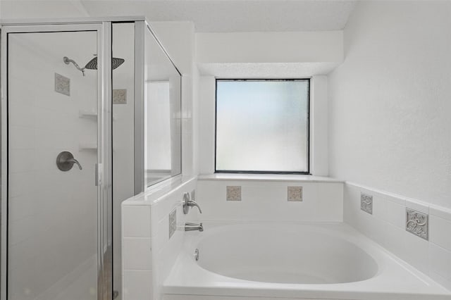 521 Bent Creek Dr, Garland, TX 75040 - bathroom with a shower stall and a bath