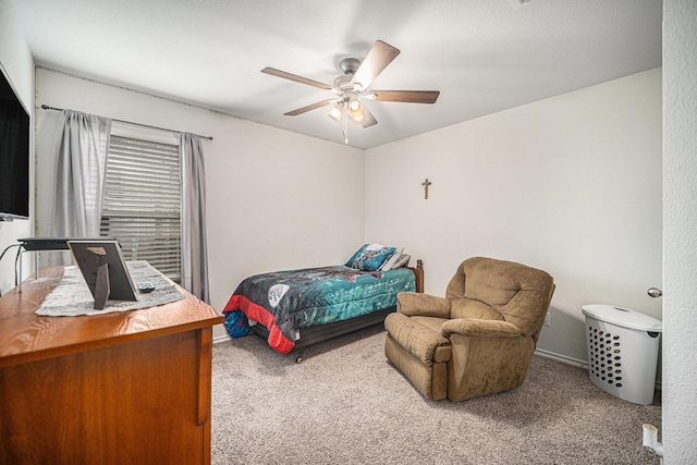 6505 Boot Jack Dr, Burleson, TX 76058 - bedroom featuring carpet, a ceiling fan, and baseboards