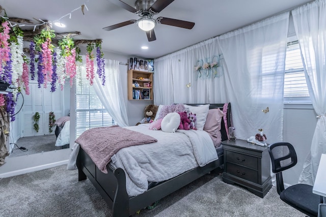 2801 Peachtree Ln, Pantego, TX 76013 - carpeted bedroom featuring ceiling fan