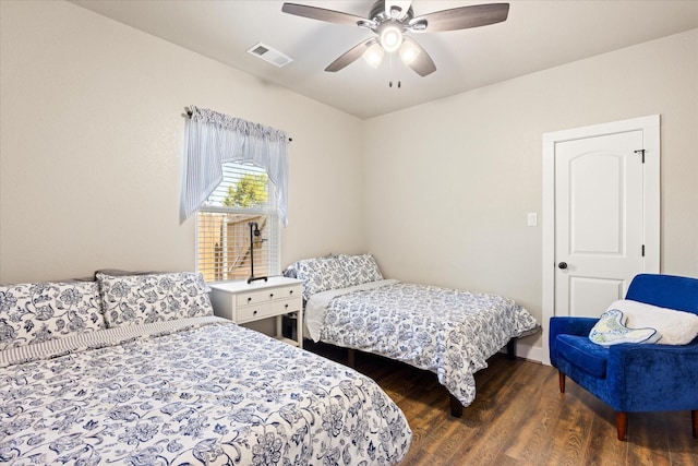 2610 Austin Dr, Granbury, TX 76048 - bedroom with wood finished floors and ceiling fan