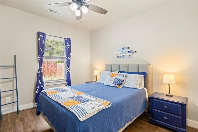 2610 Austin Dr, Granbury, TX 76048 - bedroom with wood finished floors, baseboards, and ceiling fan