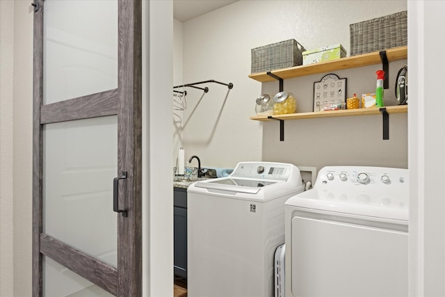 2610 Austin Dr, Granbury, TX 76048 - laundry area with independent washer and dryer
