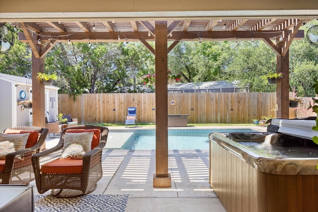 2610 Austin Dr, Granbury, TX 76048 - view of patio / terrace featuring a pergola and a fenced backyard