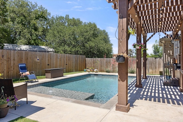 2610 Austin Dr, Granbury, TX 76048 - view of pool with a pergola, a patio, and a fenced backyard
