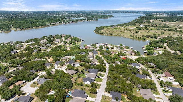 2610 Austin Dr, Granbury, TX 76048 - aerial view of property and surrounding area featuring a nearby body of water and nearby suburban area
