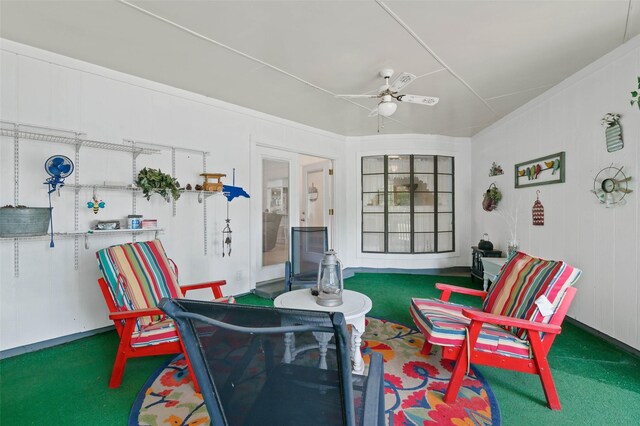 805 Sandpiper Dr, Denton, TX 76205 - view of patio / terrace featuring a ceiling fan