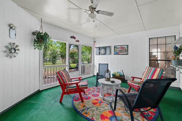 805 Sandpiper Dr, Denton, TX 76205 - sunroom / solarium with a ceiling fan